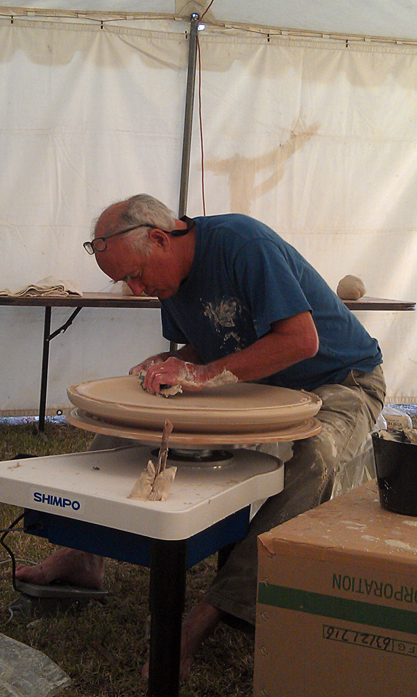 Frank Boyden Throwing a large plate