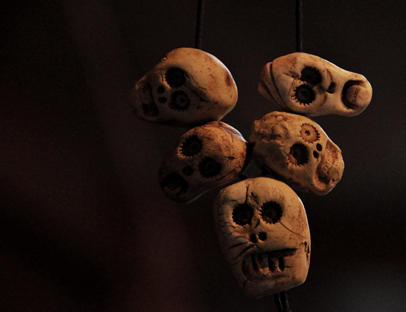 skull beads by Kim Foale